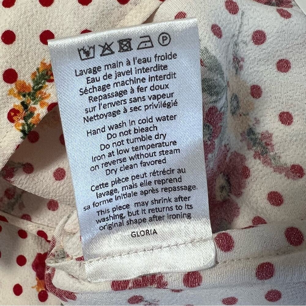 NEW Rouje Gloria Wrap Midi Skirt Polka Dot Floral Sz 42 (US 10) - Picture 8 of 10